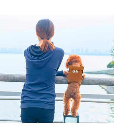 UEETEK Adjustable Dog Backpack for Hiking & Travel | Outdoor Camping Gear | Brown 14x13x6cm - Buy Online on GoSupps.com