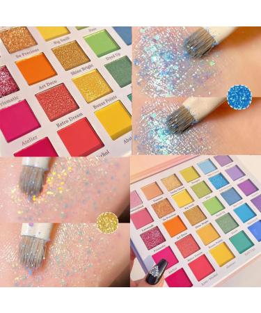 30 Color Rainbow Eyeshadow Palette | Highly Pigmented | Long Lasting & Waterproof | Glitter & Matte Shades | Professional Makeup Gift Set - Buy Online on GoSupps.com