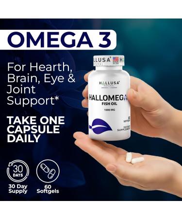 Omega 3 Fish Oil 1000mg with EPA 180mg & DHA 120mg | Heart Brain Eye & Joint Support | Omega 3 Fatty Acids Supplement | Non GMO Gluten & Lactose Free | 60 Softgels - Buy Online on GoSupps.com