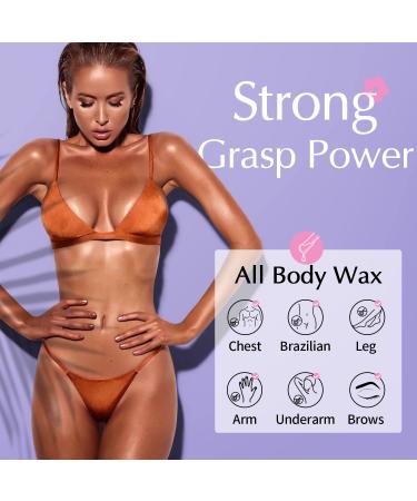 Mallowwax Waxing Kit - Hair Removal Wax Warmer Kit with Lavender Beads - Brazilian Bikini Wax for Women and Men - Body Wax for Legs, Armpit, Eyebrow, Facial - 14.1oz - Buy Online on GoSupps.com