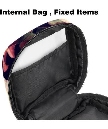 Stylish Menstruation Pad Bag with Zipper Flower Pattern Women's Napkin & Tampon Organizer for Girls - Buy Online on GoSupps.com