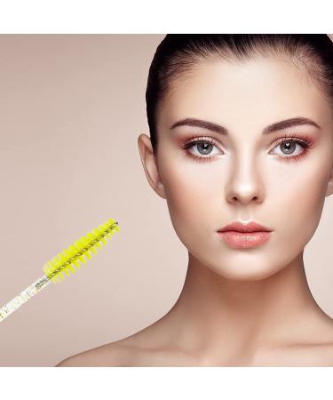 YEASHINE 200 Pcs Disposable Eyelash Mascara Brush Wand - Yellow | Lash Makeup Applicator Stick - Buy Online on GoSupps.com