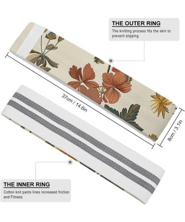 Shop Wildflowers & Leaves Printed Resistance Bands | Premium Fabric Exercise Bands for Perfect Leg Workout | International Shipping Available - Buy Online on GoSupps.com