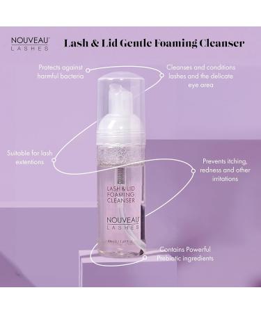 Nouveau Lashes Lash & Lid Gentle Foaming Cleanser Encourages Optimal Lash and Eyelid Hygiene Suitable for Use on Lash Extension Vegan 50 ml (Brush Not Included) - Buy Online on GoSupps.com