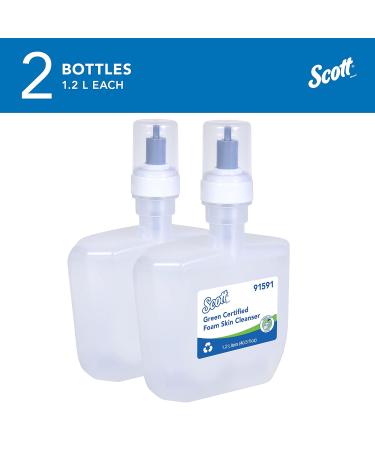 Scott Green Certified Foam Hand Soap (91591) 1.2 L Clear Unscented Hand Soap Refills for KC Professional ICON and Scott Pro Automatic Dispensers Ecologo NSF E-1 Rated (2 Bottles/Case) Automatic Cassette - Buy Online on GoSupps.com