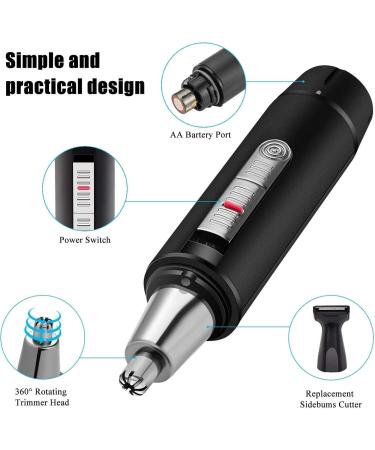 Professional Ear and Nose Hair Trimmer for Men & Women - USB Rechargeable Waterproof & Lightweight Nose Hair Clippers - Buy Online on GoSupps.com