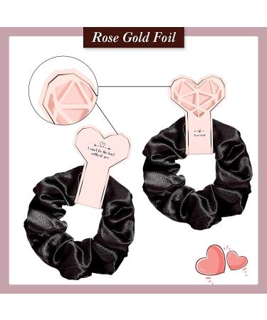 9 Pieces Satin Bridesmaid Scrunchies Hair Ties - Bridesmaid Proposal Gifts - Wedding Party Favors in Black and White - Buy Online on GoSupps.com