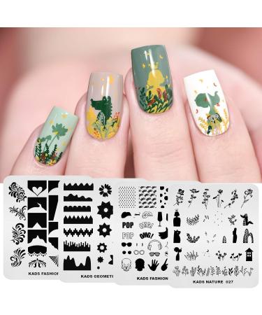 KADS Nail Stamp Plates Set - 20Pcs Leaves Flowers Animal Chinese Style Nail Art Stamping Templates - Buy Online on GoSupps.com