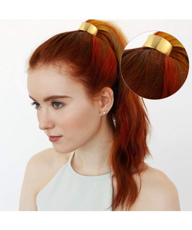 Metal Circle Hair Cuff Set - 3 Styles (Gold) | Elastic Hair Bands for Women & Girls - Buy Online on GoSupps.com