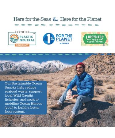 Neptune Wild Alaska Pollock Fish Jerky - Cracked Pepper 2.2oz | Organic, Gluten-Free, Paleo | 25g Protein, 450mg Omega 3s | Sustainably Sourced from US Fisheries - Buy Online on GoSupps.com