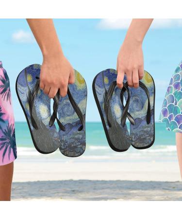 Mnsruu Galaxy Fog Space Cloud Flip Flop Sandals - Home Slippers for Men & Women | Spa Hotel & Travel - Buy Online on GoSupps.com