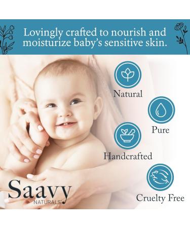 Saavy Naturals Chamomile Baby Oil Pack - Organic Vegan Paraben-Free Baby Massage Oil with Jojoba & Shea Butter for Sensitive Skin - Buy Online on GoSupps.com