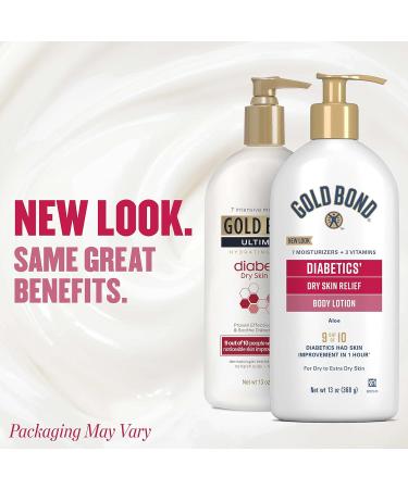 Gold Bond Age Renew Neck & Chest Firming Cream 2 oz. & Diabetics' Dry Skin Relief Body Lotion 13 oz. Skin Care Bundle - Buy Online on GoSupps.com