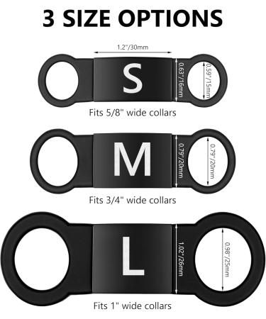 Personalized Gisurey Dog Tags with Engraving - Durable Silent Slide-On Stainless Steel for Dogs & Cats - Black (M: 2.0 cm) - Buy Online on GoSupps.com