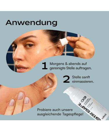 salted Soothing antiblemish serum facial serum for pimples and acne pimple remover with azelaic acid reduces blemishes skin care for women and men vegan - Buy Online on GoSupps.com