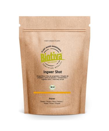 Shot de gingembre bio 200g - Gingembre curcuma mangue cannelle & poivre de Cayenne - Mis en bouteille et contr l en Allemagne - Biotiva