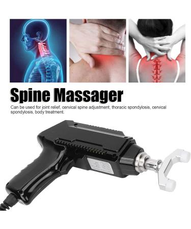 Chiropractic Adjustment Tool | Electrical Spine Massage Gun for Joint Pain Relief & Body Relaxation (Black EU) - Buy Online on GoSupps.com