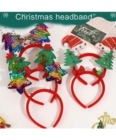 xbiez Mistletoe Headband for Christmas Head Boppers Headwear Hair Hoop for Halloween Christmas Headpiece Party Supplies Magenta - Buy Online on GoSupps.com