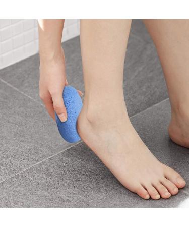 Pedicure Foot Pumice Stone Set for Heavy Callused Feet - 2 Glass Stones & 2 Scrubber Sponges for Dead Skin Removal - Buy Online on GoSupps.com