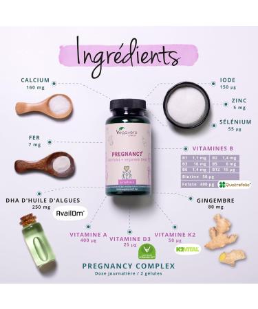 Pregnancy and Breastfeeding Complex (PostPartum) | Folic Acid B12 Omega 3 Vitamins | FREE OF ADDITIVES and VEGAN | Multivitamins and Minerals For Pregnant Women | Vegavero  - Buy Online on GoSupps.com
