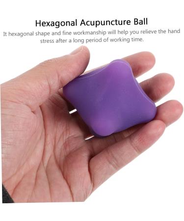 Homsfou 4-Pack Hex-Grip Lacrosse Massage Balls - Handheld Silicone Massage Tool for Gym & Relaxation - Multi-Color Options - Buy Online on GoSupps.com