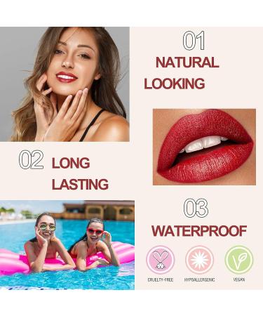 Women Matte Pink Lipstick - Long Lasting, Waterproof, Smudge Proof, Vegan - Glitter Face Makeup for All Day Wear - Buy Online on GoSupps.com