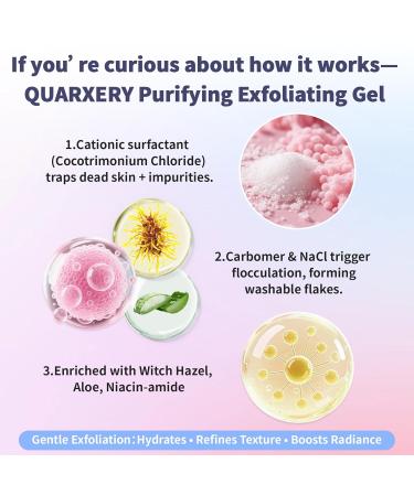 QUARXERY Purifying Exfoliating Gel 2Pcs:Gentle for Face - Facial Peeling Gel Scrub for Face Cleans Dirt & Oils - Buy Online on GoSupps.com