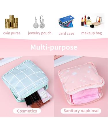 Amaxiu Sanitary Napkin Storage Bags 2pcs Waterproof Travel Menstrual Pad Pouch with Zipper Mini Tampons Holder for Purse Period Nursing Pad Holder for Women Girls 5.1" x 5.1" (Pattern A) - Buy Online on GoSupps.com