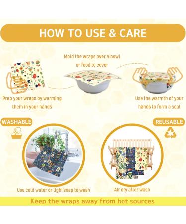 Organic Beeswax Wrap 9-Pack for Eco-Friendly Food Storage - Forest Animals Design - Buy Online on GoSupps.com