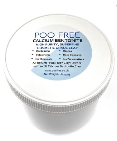 100% naturally calcium bentonite tone - cosmetics quality - 454g - from POO Free Face Cleaner blackhead remover & pore minimator Face clay mask super fine high purity ph6 - Buy Online on GoSupps.com