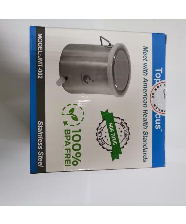 TopQuaFocus Stainless Steel Enema Bucket Kit - Reusable Colon Cleansing Solution for Coffee & Water - 2 Qt Organic Home Enemas - Buy Online on GoSupps.com