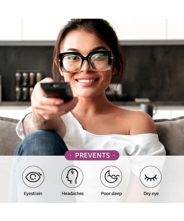 LVIOE Blue Light Filter Glasses - Reduce Eye Strain for Gamers & Non-Glasses Wearers | Stylish Blue & Brown Frames - Buy Online on GoSupps.com