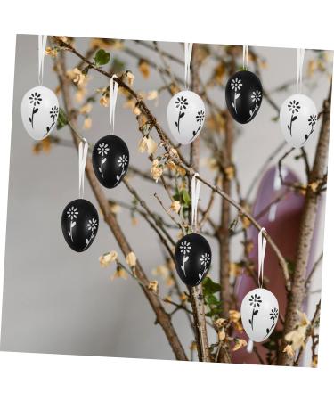 Cabilock 12 Pcs Easter Eggs Easter Hanging Eggs Adorable Egg Ornament Egg Ornaments Basket Mini Plastic As Shown 2x2pcs 6X4CMx2pcs - Buy Online on GoSupps.com