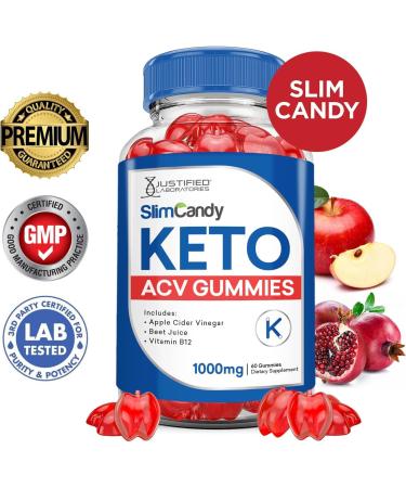 (3 Pack) Slim Candy Keto ACV Gummies Advanced Formula 1000MG SlimCandy Keto Gummies Apple Cider Vinegar Formulated with Pomegranate Beet Juice Powder B12 Vegan Non GMO 180 Gummys 60 Count (Pack of 3) - Buy Online on GoSupps.com