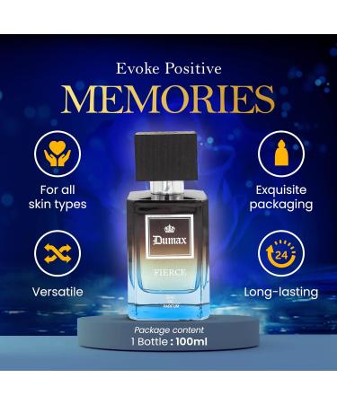 Dumont FIERCE - 3.4oz - Unisex Perfume for Men & Women - Spicy Fruity & Musky Fragrances - Long Lasting Cologne Mist & Body Spray - for Him & Her Fresh 1 Count (Pack of 1) - Buy Online on GoSupps.com