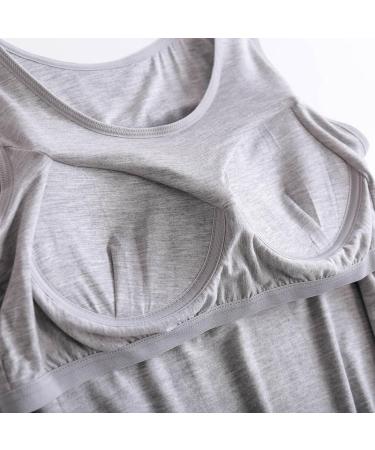 Summer Tank Tops for Women Loose Backless Crewneck Sleeveless Shirts Casual Solid Flowy Camisole 210-eumxw-grey-a XL - Buy Online on GoSupps.com