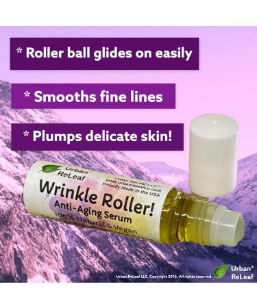 Buy Urban ReLeaf Natural Anti-Aging Serum | Wrinkle Roller with Hemp Seed & Rosehip Oil - Plump & Soothe Facial Skin - International Shipping Available - Buy Online on GoSupps.com