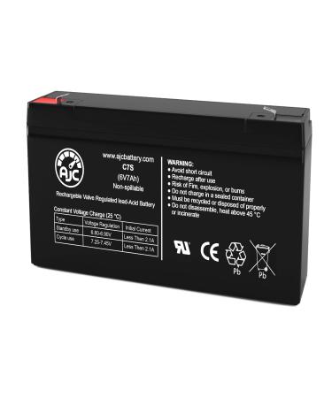 AJC Battery Compatible with Portalac PE6V7.2 6V 7Ah Sealed Lead Acid Battery