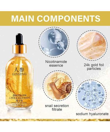  Grgowe 2 Pieces Ginseng Face Serum Essence Ginseng Peptide Ginseng Anti-Wrinkle Serum Ginseng Anti-Aging Essence For All Types Of Leather Reduces Fine Lines - Buy Online on GoSupps.com