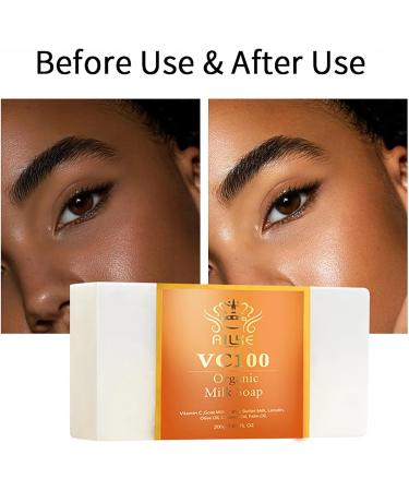 AILKE BOOST LUSTER AILKE Organic vitamin C brightening soap with shea butter coconut oil goats milk reduces wrinkles antiaging improves skin elasticity for face and body 200 g pack of 5 pieces - Buy Online on GoSupps.com