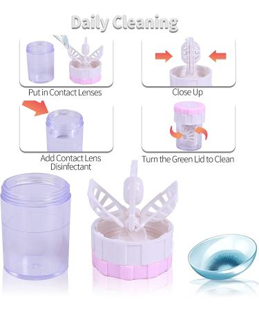 Marble Contact Lens Case Kit with Mirror and Tweezers - Rose Gold | Portable Travel Kit for Outdoor and Office Use - Buy Online on GoSupps.com