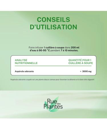  RUE DES PLANTES Sweet Woodruff - Wellness Herbal Tea 100g | Rue des Plantes: Flavor and Serenity - Buy Online on GoSupps.com