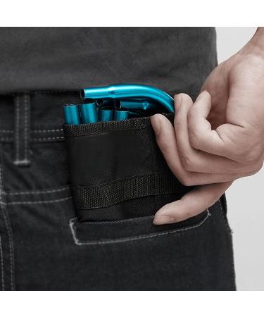 LYHLYA Portable Folding Stool - Mini Aluminum Alloy Camping Stool for Travel, Camping, Hiking - Blue with Carry Bag - Buy Online on GoSupps.com