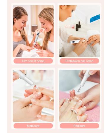 Portable Electric Nail File 12 Drill Bits Rechargeable Base - Adjustable Speed Manicure & Pedicure Set for Acrylic & Gel Nails - Buy Online on GoSupps.com
