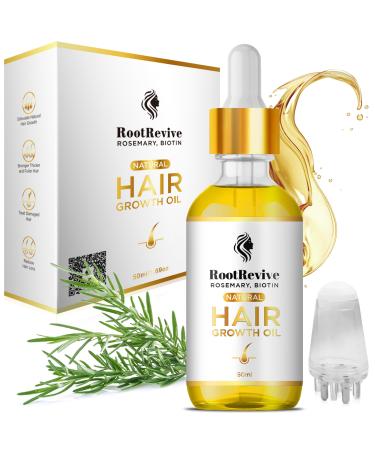Rosemary Biotin Hair Growth Oil - Stimulates Regrowth & Strengthens Hair | Ideal for Thinning Dry Damaged Hair | All Hair Types