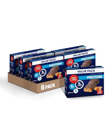 Fiber One Chewy Protein Bars Caramel Nut Value Pack 10 ct (Pack of 6) Caramel Nut 10 Count (Pack of 6)