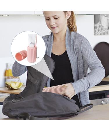 Manolyee Travel Toothbrush Holder - Multifunctional Toothbrush Case & Organizer for Home Business Camping | Pink Travel Container - Buy Online on GoSupps.com