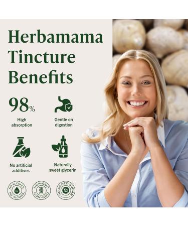 HERBAMAMA Ashwagandha Maca Drops - Vegan Mood Support & Overall Well-Being with Ashwagandha and Maca Root Extract Tincture - Non-GMO, Alcohol & Sugar-Free Women & Men Support Supplement, 28-Day Supply 2 Fl Oz (Pack of 1) - Buy Online on GoSupps.com