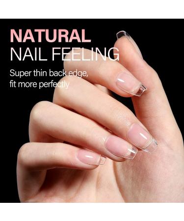 AILLSA Short Coffin Nail Tips - 360pcs Press On Matte Gel Full Cover False Nails with Gift Box - DIY Nail Extensions Kit (EX Short Coffin) - Buy Online on GoSupps.com