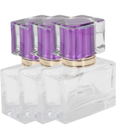 Perfume Dispenser Portable Square 3 Piece Refillable Perfume Bottle for Storing Perfumes/Essential Liquids/Liquids (Purple) - Buy Online on GoSupps.com